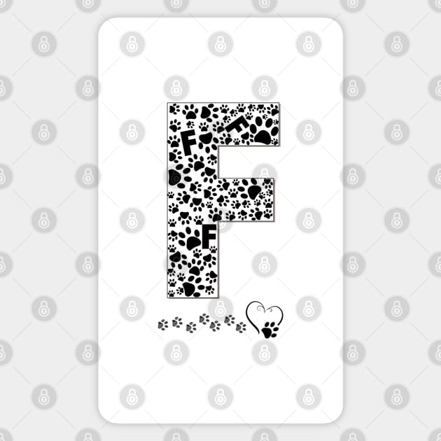 Made of paw print F letter Sticker by GULSENGUNEL